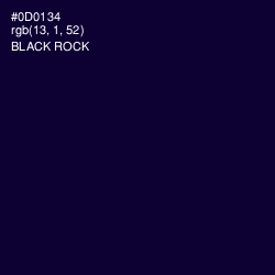 #0D0134 - Black Rock Color Image